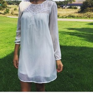 H&M white boho dress
